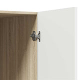 Washing Machine Cabinet White and Sonoma Oak 71x71.5x91.5 cm