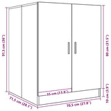 Washing Machine Cabinet White and Sonoma Oak 71x71.5x91.5 cm - Extra Image
