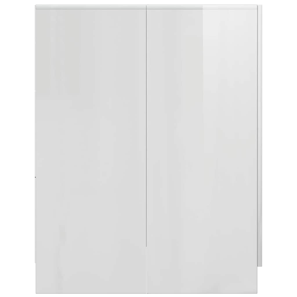 Washing Machine Cabinet High Gloss White 71x71.5x91.5 cm
