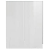 Washing Machine Cabinet High Gloss White 71x71.5x91.5 cm - 45-Degree Angle