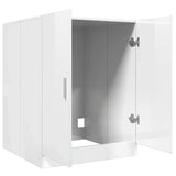Washing Machine Cabinet High Gloss White 71x71.5x91.5 cm
