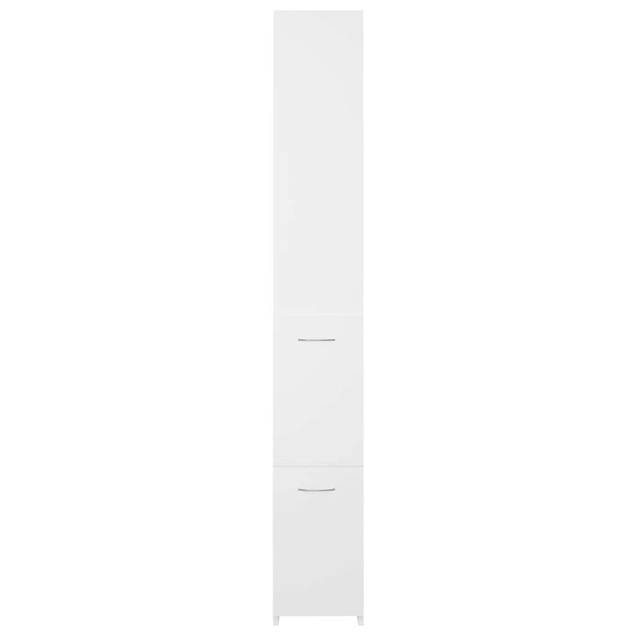 Bathroom Cabinet White 25x26.5x170 cm Engineered Wood