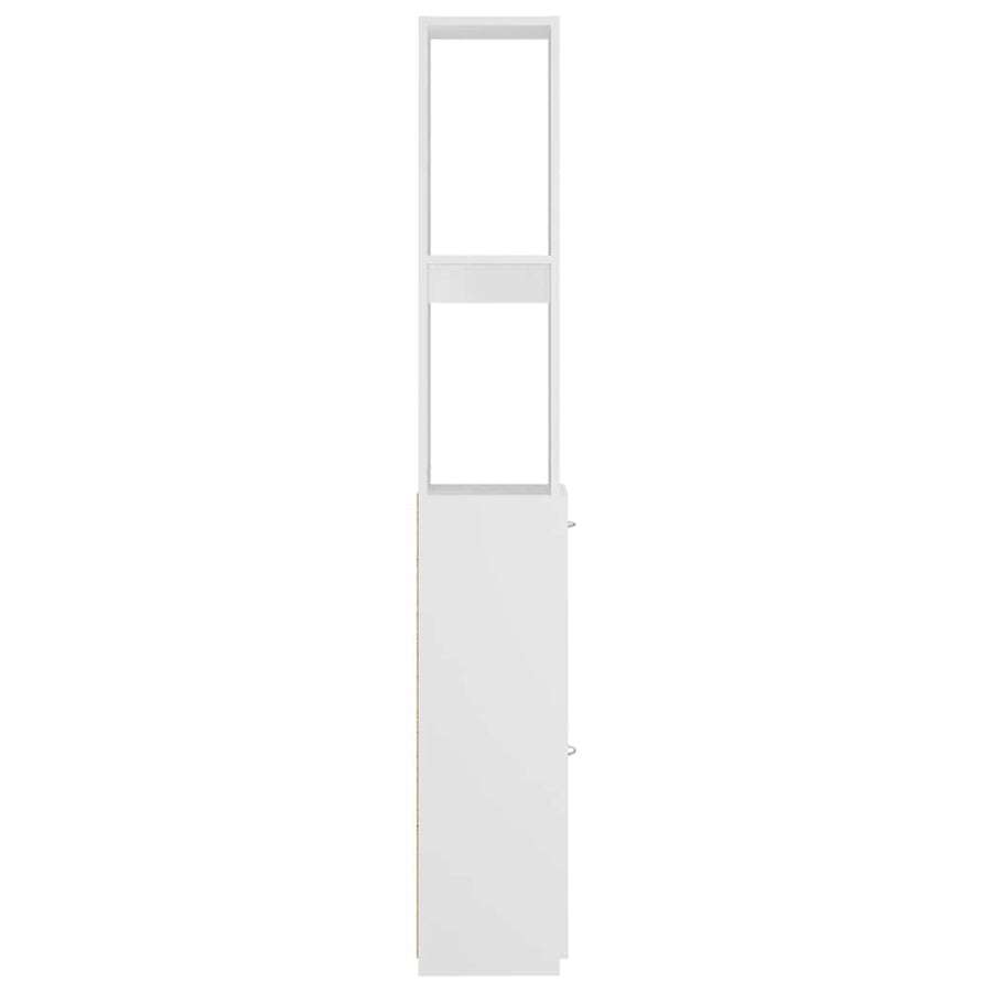 Bathroom Cabinet White 25x26.5x170 cm Engineered Wood