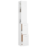 Bathroom Cabinet White 25x26.5x170 cm Engineered Wood