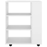 Rolling Cabinet White 60x35x75 cm Engineered Wood - Top-Down View