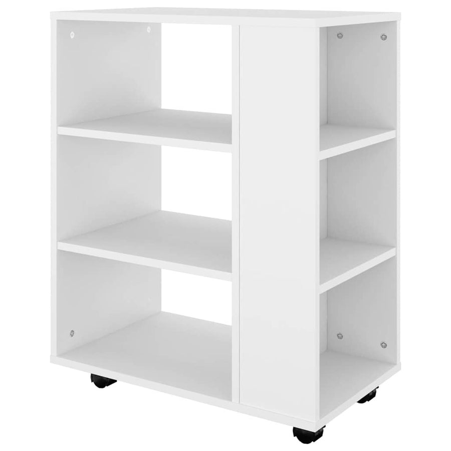 Rolling Cabinet White 60x35x75 cm Engineered Wood