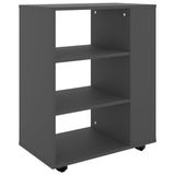 Rolling Cabinet Grey 60x35x75 cm Engineered Wood