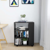 Rolling Cabinet Grey 60x35x75 cm Engineered Wood
