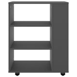 Rolling Cabinet Grey 60x35x75 cm Engineered Wood