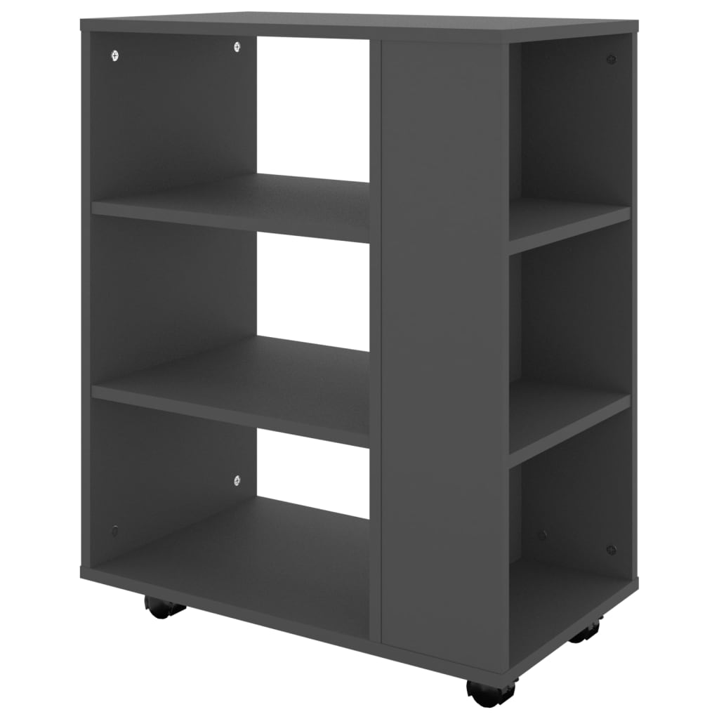 Rolling Cabinet Grey 60x35x75 cm Engineered Wood