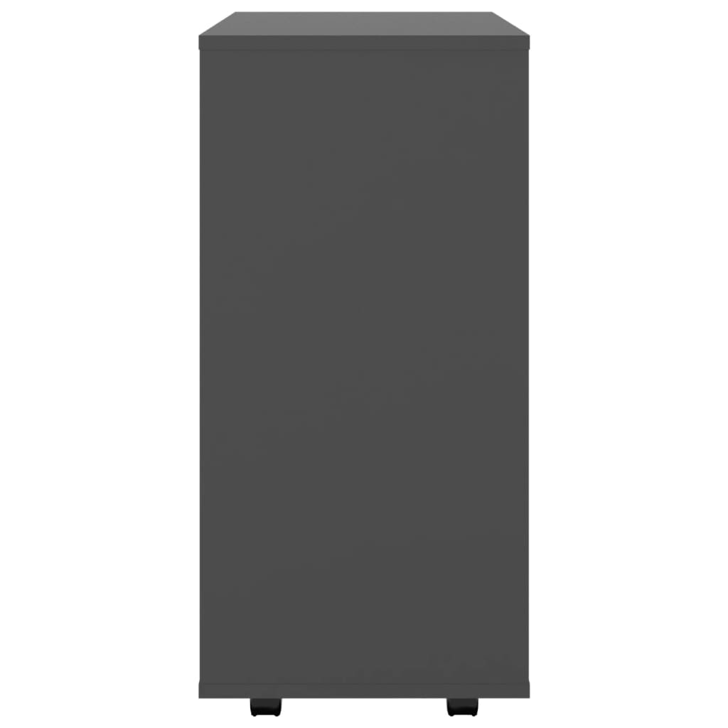 Rolling Cabinet Grey 60x35x75 cm Engineered Wood