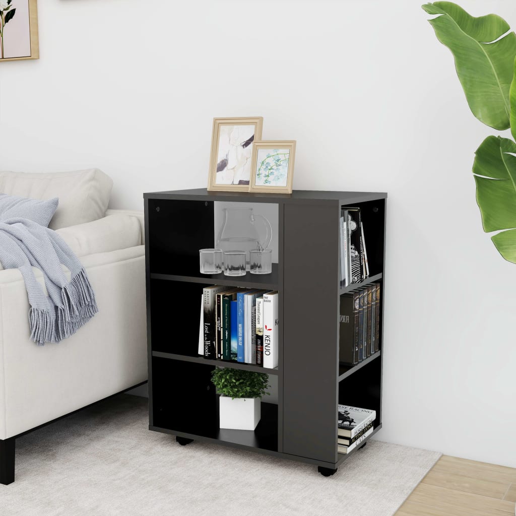 Rolling Cabinet Grey 60x35x75 cm Engineered Wood