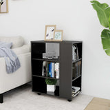 Rolling Cabinet Grey 60x35x75 cm Engineered Wood - Close-Up Angle