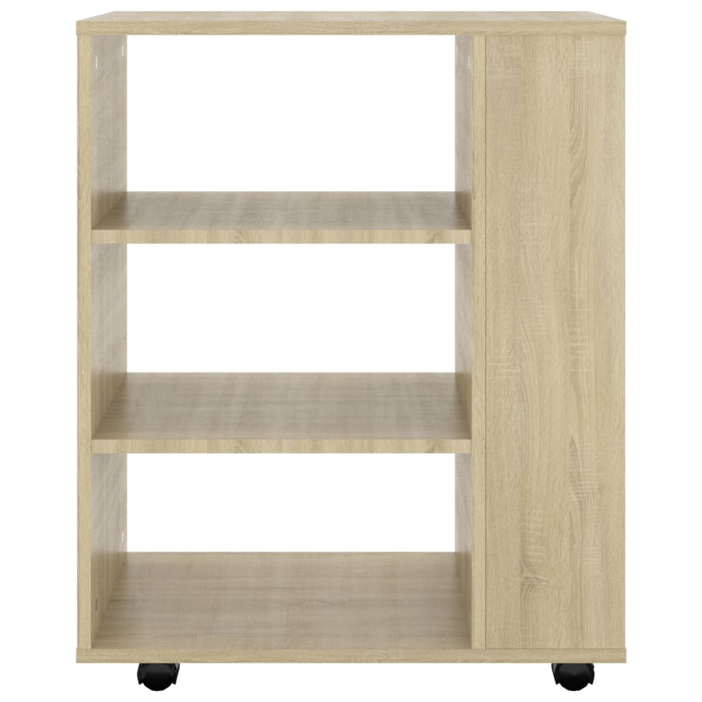 Rolling Cabinet Sonoma Oak 60x35x75 cm Engineered Wood