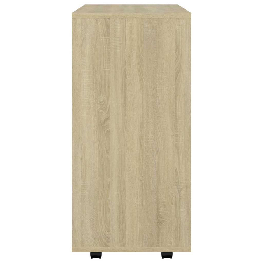 Rolling Cabinet Sonoma Oak 60x35x75 cm Engineered Wood