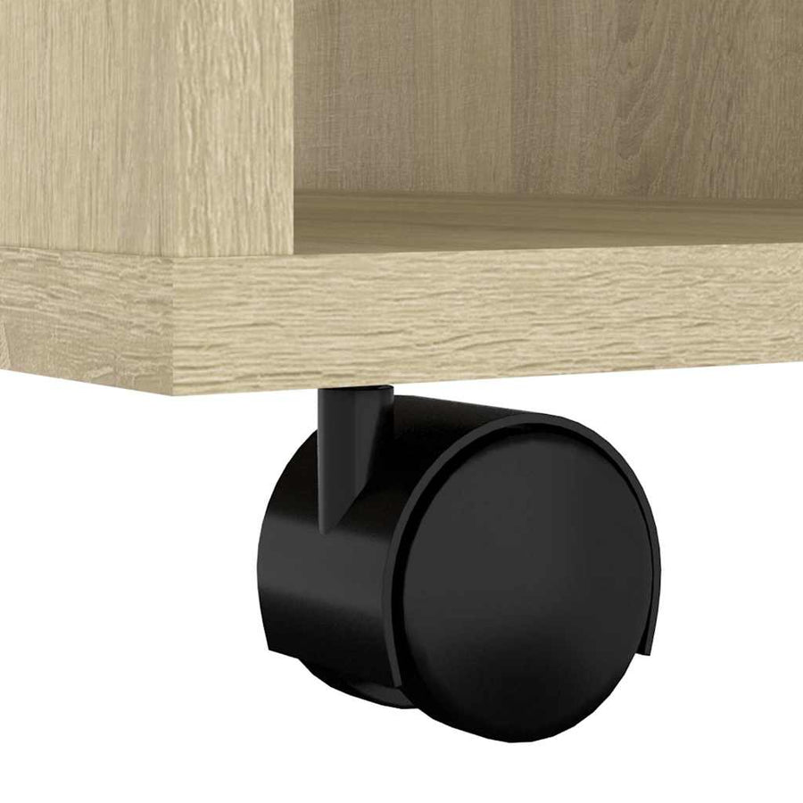 Rolling Cabinet Sonoma Oak 60x35x75 cm Engineered Wood