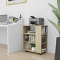 Rolling Cabinet Sonoma Oak 60x35x75 cm Engineered Wood