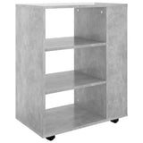 Rolling Cabinet Concrete Grey 60x35x75 cm Engineered Wood