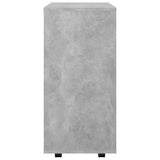 Rolling Cabinet Concrete Grey 60x35x75 cm Engineered Wood - Rear View