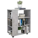 Rolling Cabinet Concrete Grey 60x35x75 cm Engineered Wood - Low Angle
