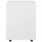 Rolling Cabinet White 60x53x72 cm Engineered Wood