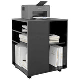 Rolling Cabinet Grey 60x53x72 cm Engineered Wood