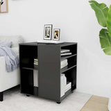 Rolling Cabinet Grey 60x53x72 cm Engineered Wood