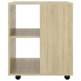 Rolling Cabinet Sonoma Oak 60x53x72 cm Engineered Wood - Top-Down View