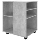 Rolling Cabinet Concrete Grey 60x53x72 cm Engineered Wood - 45-Degree Angle