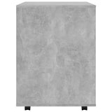 Rolling Cabinet Concrete Grey 60x53x72 cm Engineered Wood - Rear View