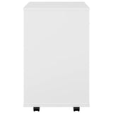 Rolling Cabinet White 46x36x59 cm Engineered Wood - 45-Degree Angle