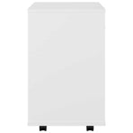 Rolling Cabinet White 46x36x59 cm Engineered Wood