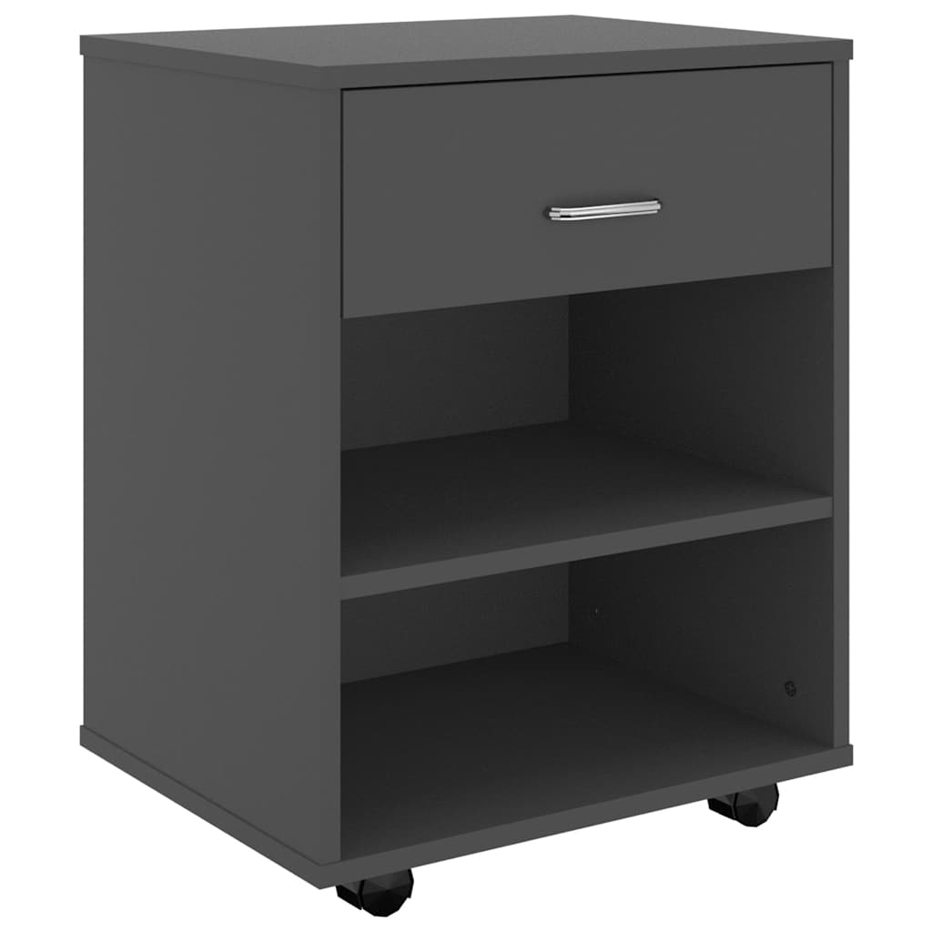 Rolling Cabinet Grey 46x36x59 cm Engineered Wood