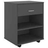 Rolling Cabinet Grey 46x36x59 cm Engineered Wood