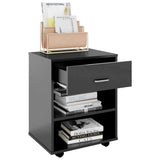 Rolling Cabinet Grey 46x36x59 cm Engineered Wood - Close-Up Angle