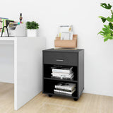 Rolling Cabinet Grey 46x36x59 cm Engineered Wood
