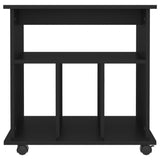 Rolling Cabinet Black 60x45x60 cm Engineered Wood - Top-Down View