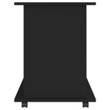Rolling Cabinet Black 60x45x60 cm Engineered Wood
