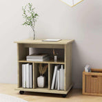 Rolling Cabinet Sonoma Oak 60x45x60 cm Engineered Wood