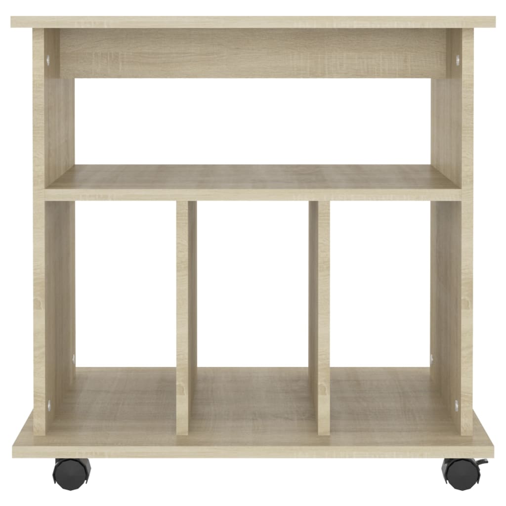 Rolling Cabinet Sonoma Oak 60x45x60 cm Engineered Wood