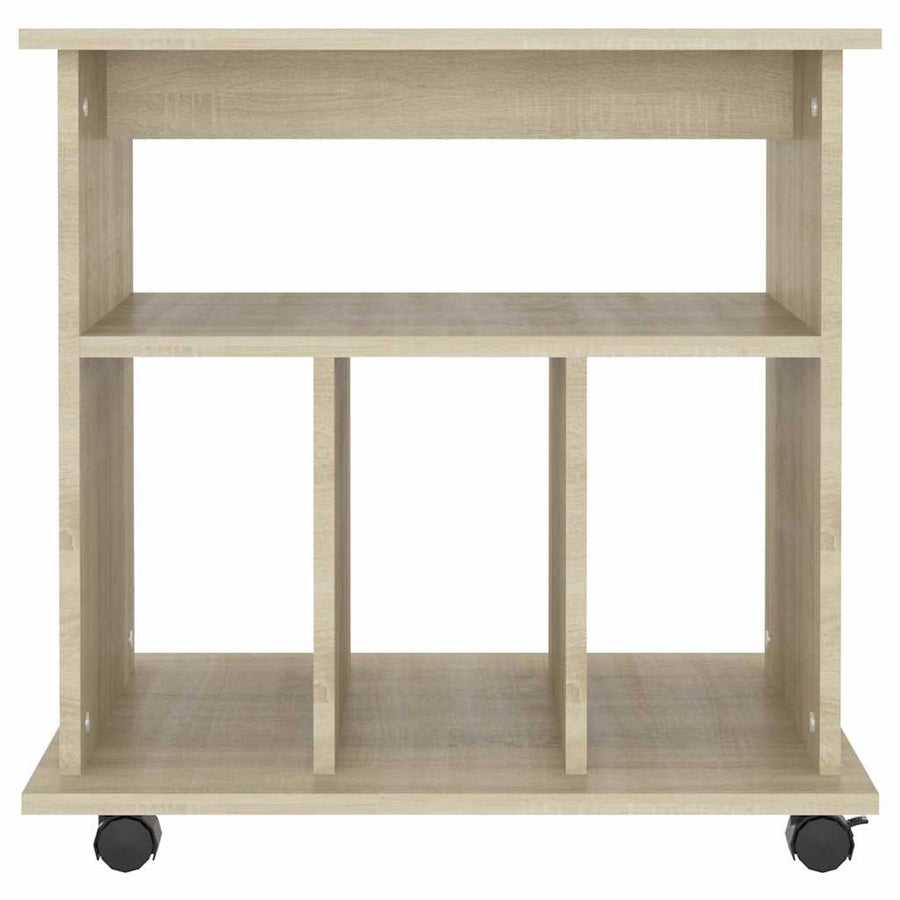Rolling Cabinet Sonoma Oak 60x45x60 cm Engineered Wood