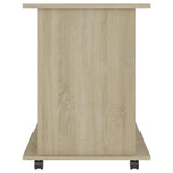 Rolling Cabinet Sonoma Oak 60x45x60 cm Engineered Wood - 45-Degree Angle
