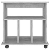 Rolling Cabinet Concrete Grey 60x45x60 cm Engineered Wood - Top-Down View