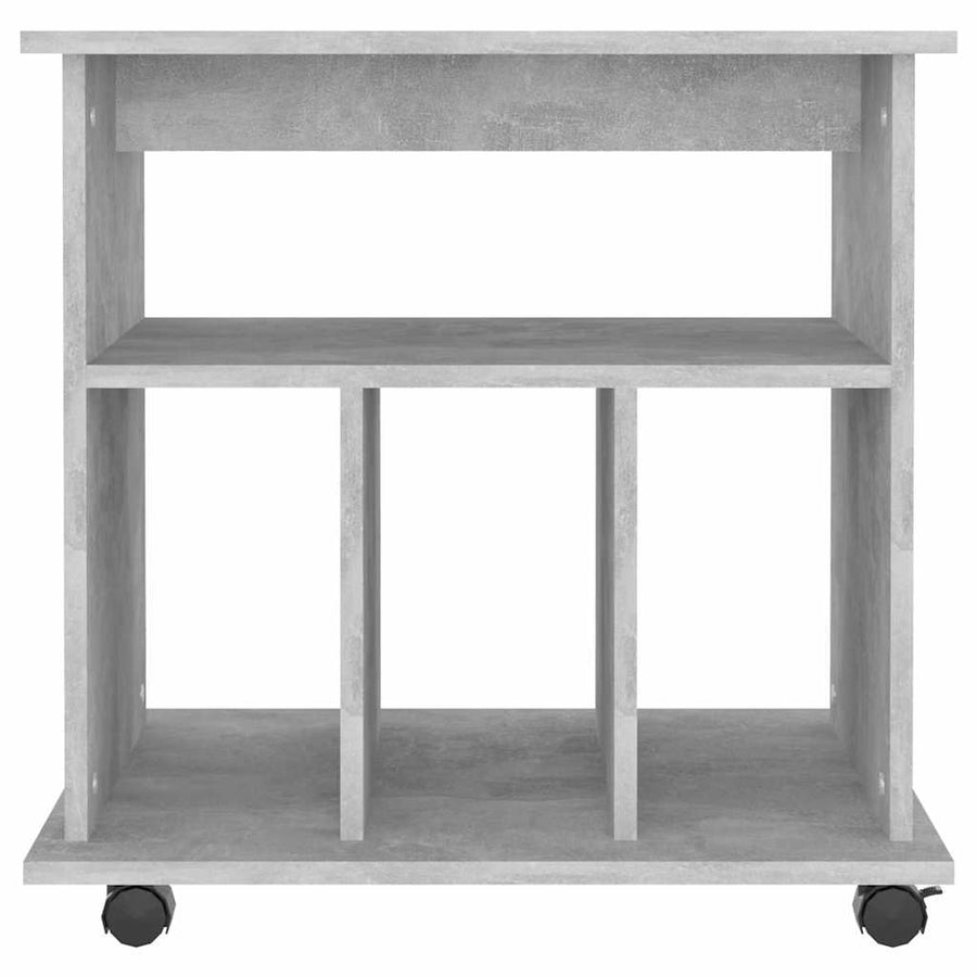 Rolling Cabinet Concrete Grey 60x45x60 cm Engineered Wood