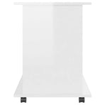 Rolling Cabinet High Gloss White 60x45x60 cm Engineered Wood