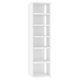 Shoe Cabinet White 27.5x27x102 cm Engineered Wood - Front View