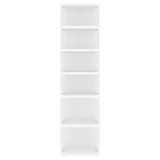 Shoe Cabinet White 27.5x27x102 cm Engineered Wood - Top-Down View