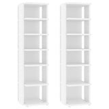 Shoe Cabinets 2 pcs White 27.5x27x102 cm Engineered Wood
