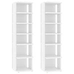 Shoe Cabinets 2 pcs White 27.5x27x102 cm Engineered Wood
