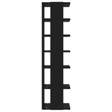 Shoe Cabinets 2 pcs Black 27.5x27x102 cm - Rear View